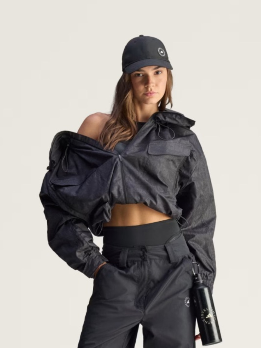NEW🖤Stella McCartney x Adidas training track jacket utility black $310 - Picture 6 of 16